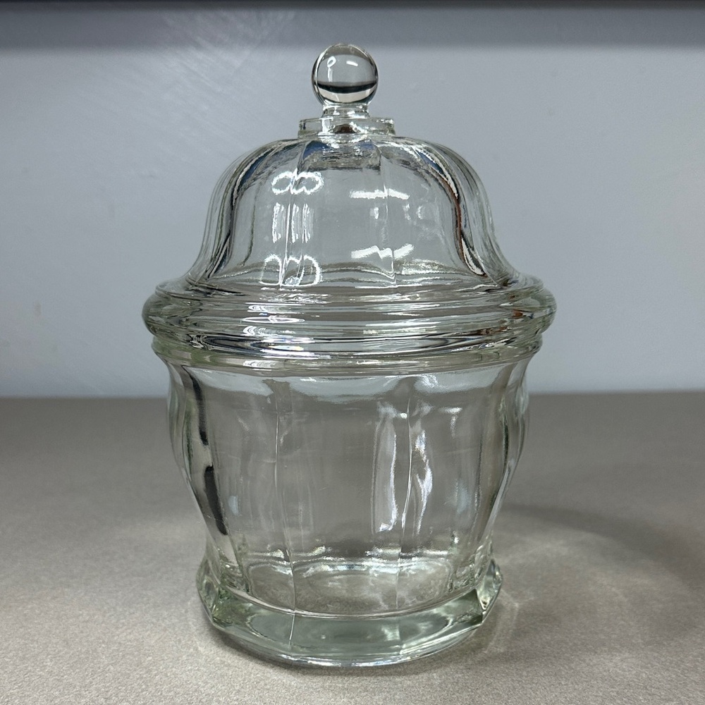 Vintage Indiana Glass Large Apothecary Jar with Lid 3lbs 4oz